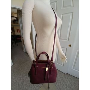 Liz Claiborne burgundy mini satchel handbag NWOT